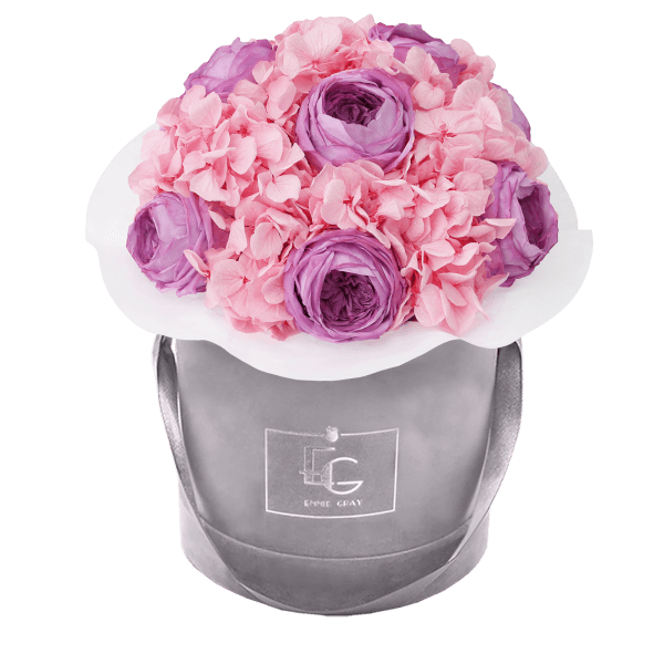 Splendid Peony Mix Infinity Rosebox | Baby Lilli & Bridal Pink | S