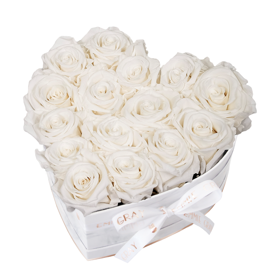 Classic Infinity Rosebox | Pure White | M