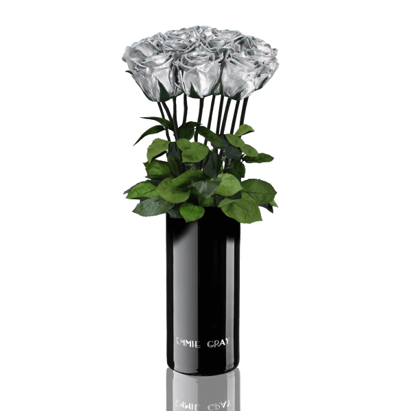 Classic Vase Set | Silver | 10 ROSES