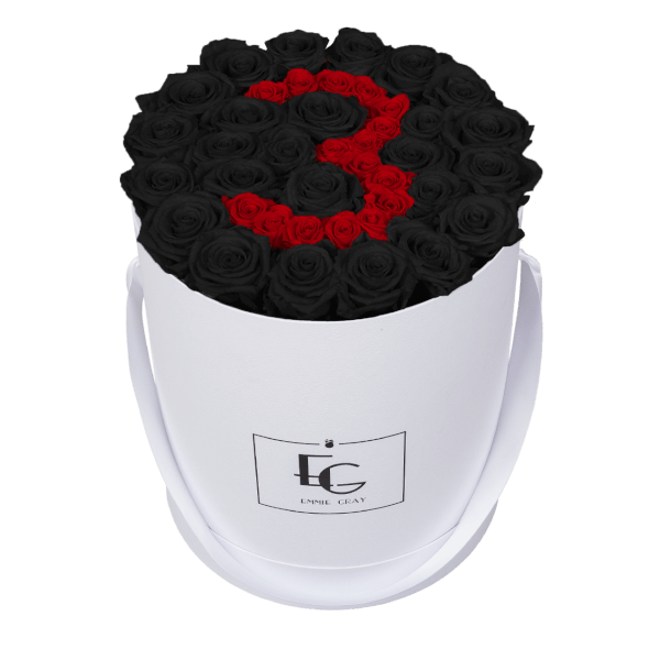 NUMBER INFINITY ROSEBOX | BLACK BEAUTY & VIBRANT RED | L