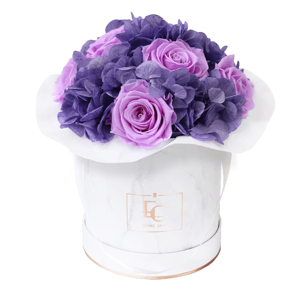 Splendid Hydrangea Mix Infinity Rosebox | Baby Lilli & Violet Vain | S