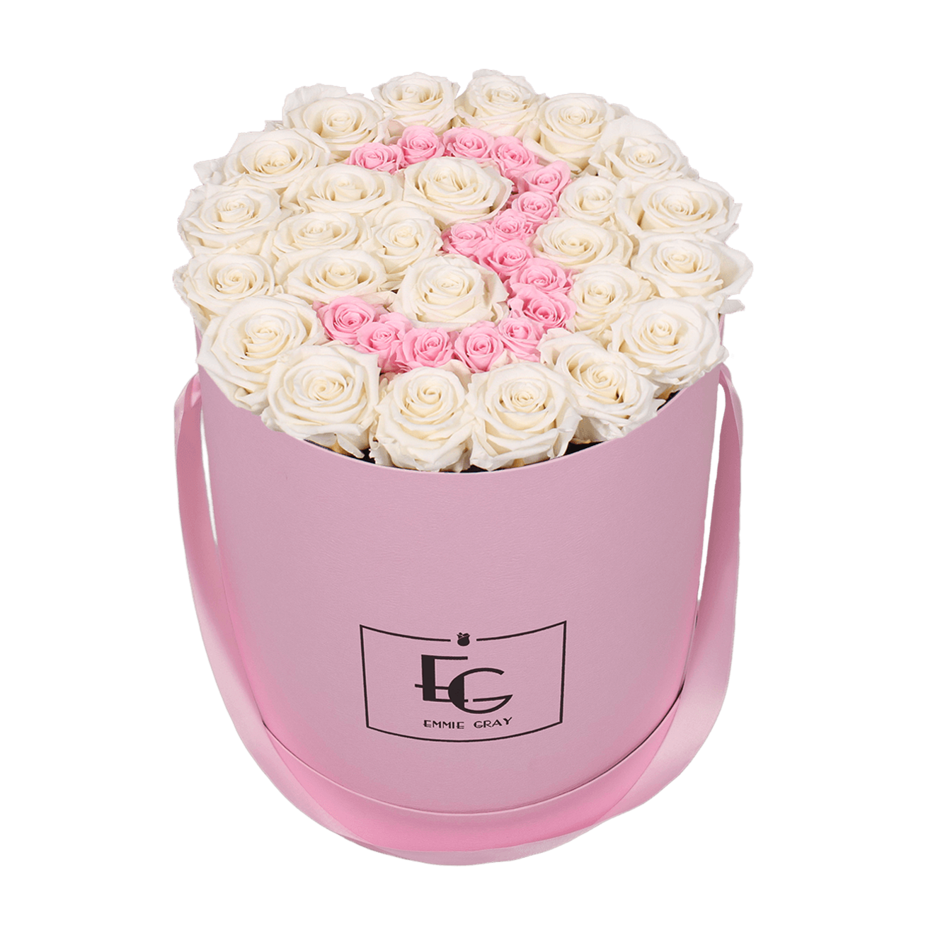 NUMBER INFINITY ROSEBOX | PURE WHITE & BRIDAL PINK | L