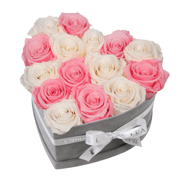 Mix Infinity Rosebox | Bridal Pink & Pure White | M