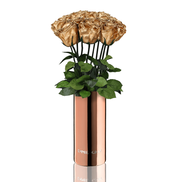 Classic Vase Set | Gold | 10 ROSES