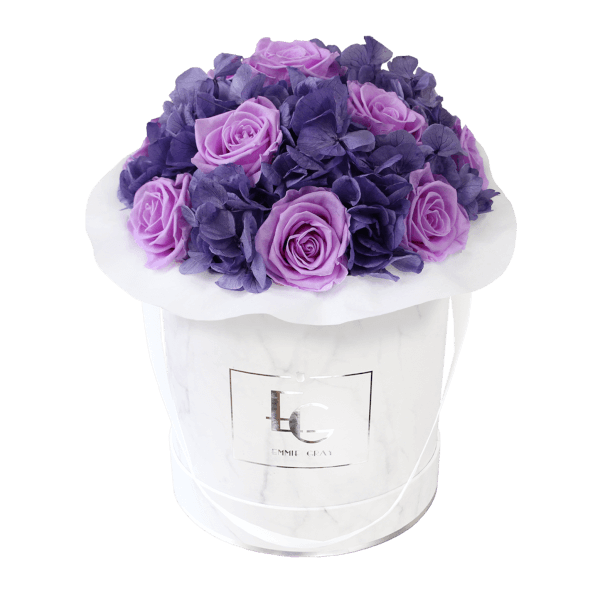 Splendid Hydrangea Mix Infinity Rosebox | Baby Lilli & Violet Vain | M