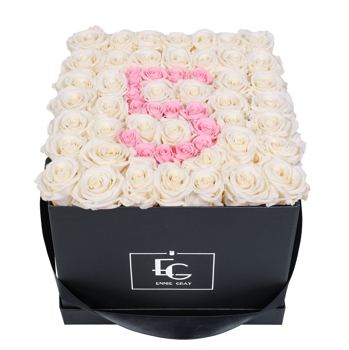 NUMBER INFINITY ROSEBOX | PURE WHITE & BRIDAL PINK | L