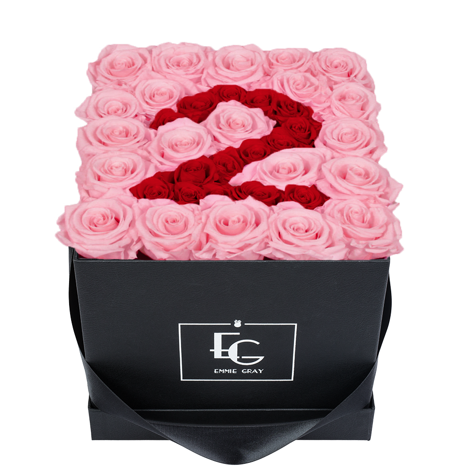 NUMBER INFINITY ROSEBOX | BRIDAL PINK & VIBRANT RED | M