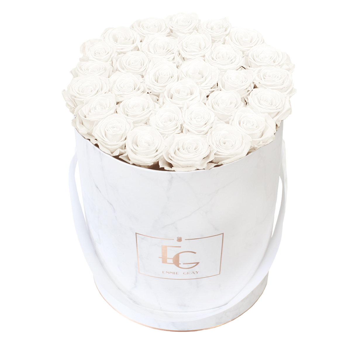 Classic Infinity Rosebox | Pure White | L