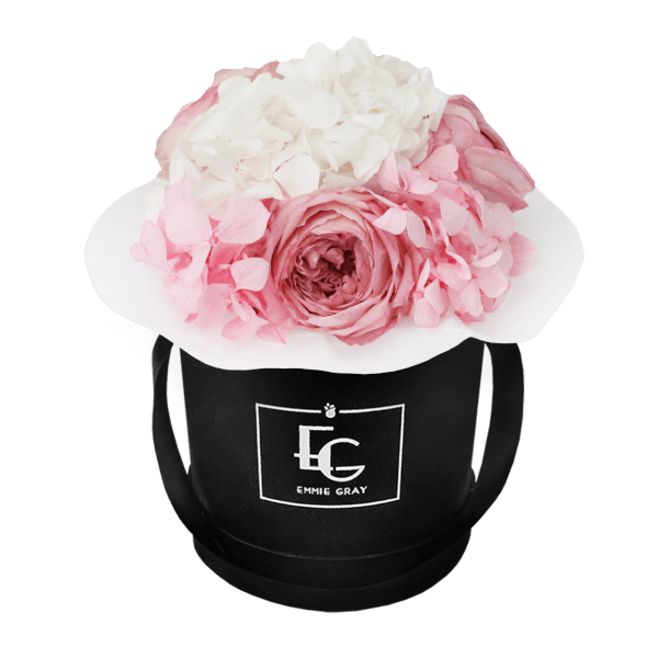 Splendid Peony Mix Infinity Rosebox | Bridal Pink & Pure White | XS