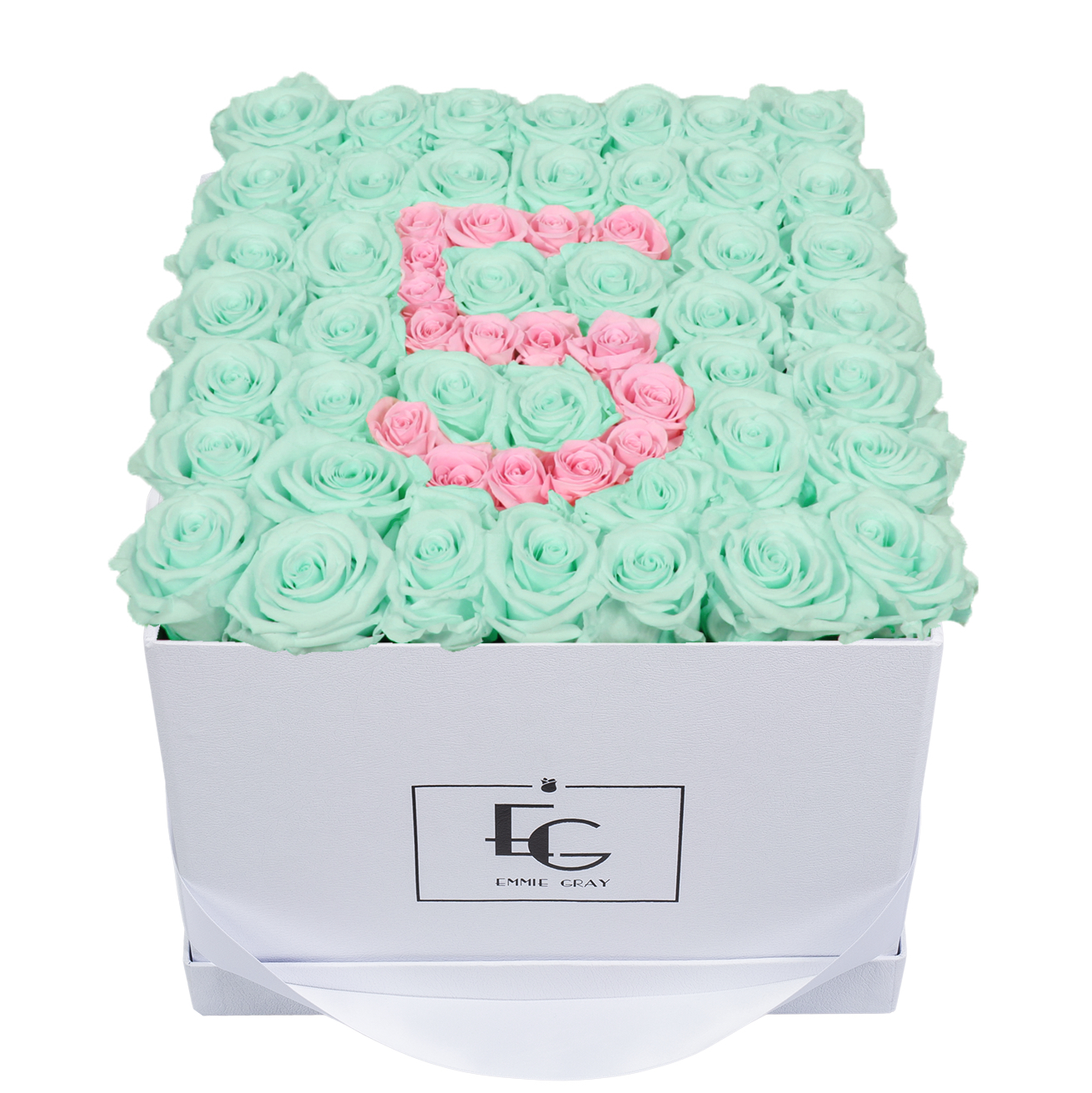 NUMBER INFINITY ROSEBOX | MINTY GREEN & BRIDAL PINK | L
