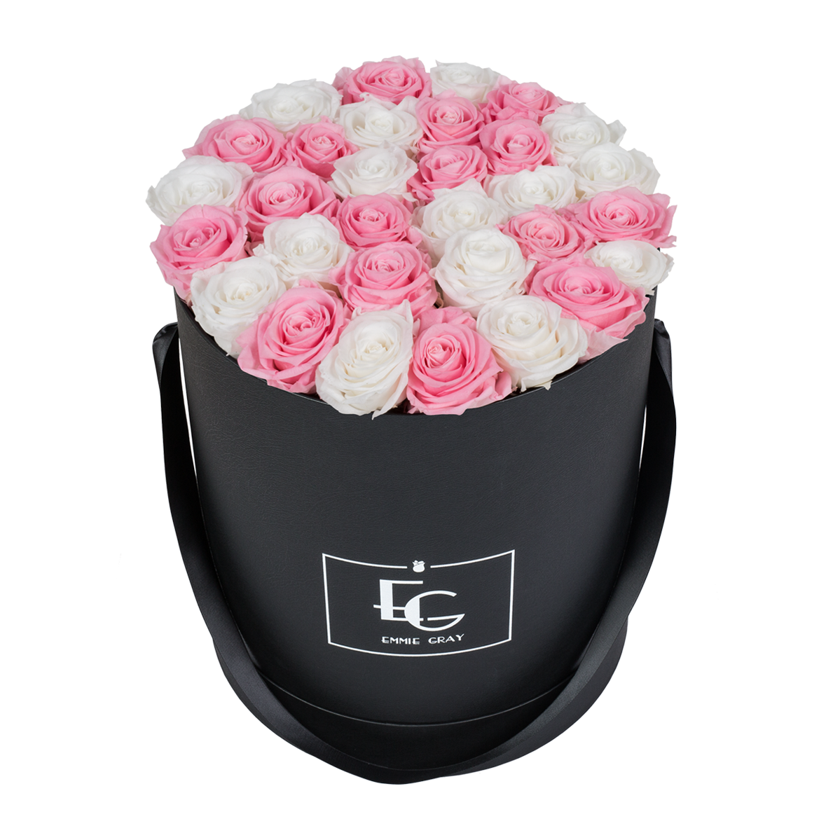 MIX INFINITY ROSEBOX | BRIDAL PINK & PURE WHITE | L