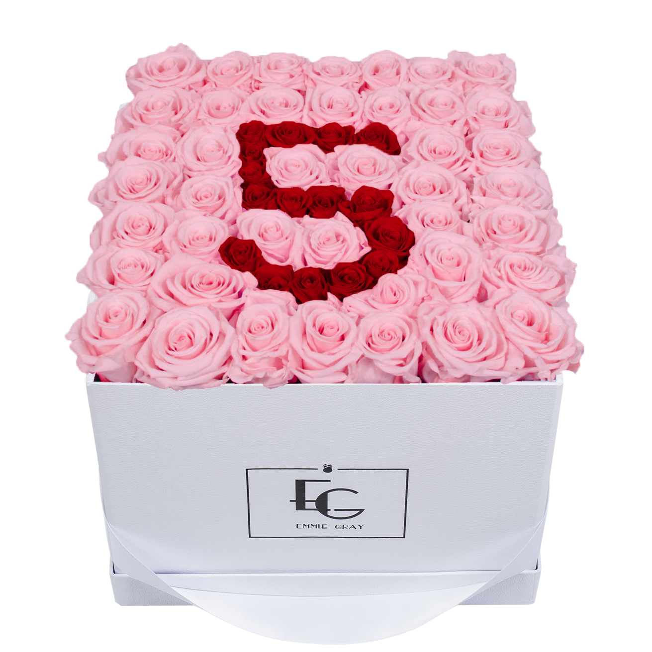 NUMBER INFINITY ROSEBOX | BRIDAL PINK & VIBRANT RED | L