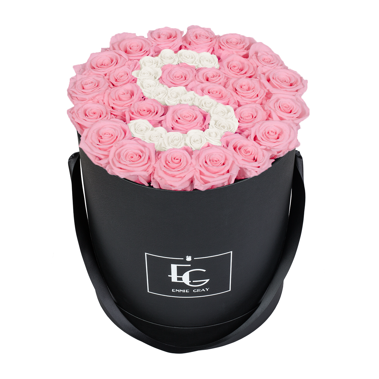 LETTER INFINITY ROSEBOX | BRIDAL PINK & PURE WHITE | L