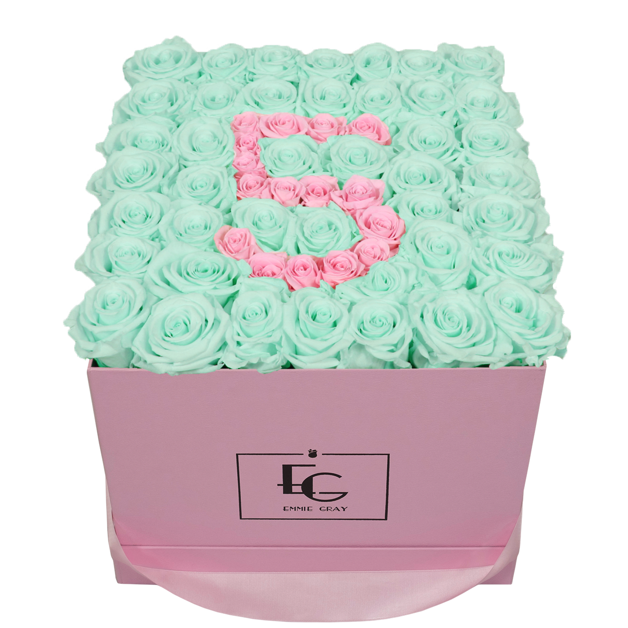NUMBER INFINITY ROSEBOX | MINTY GREEN & BRIDAL PINK | L