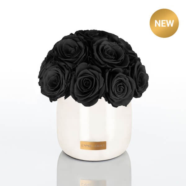 Premium Off White Metallic Infinity | Black Beauty | S