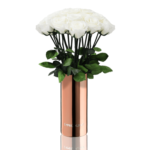 Classic Vase Set | Pure White | 15 ROSES