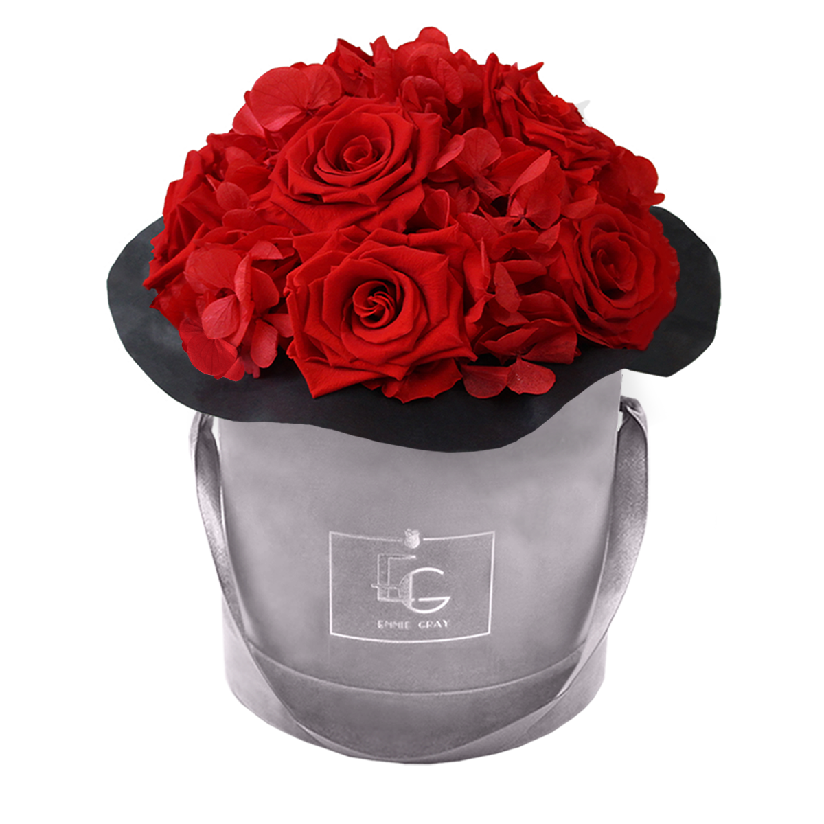 Splendid Hydrangea Infinity Rosebox | Vibrant Red | S