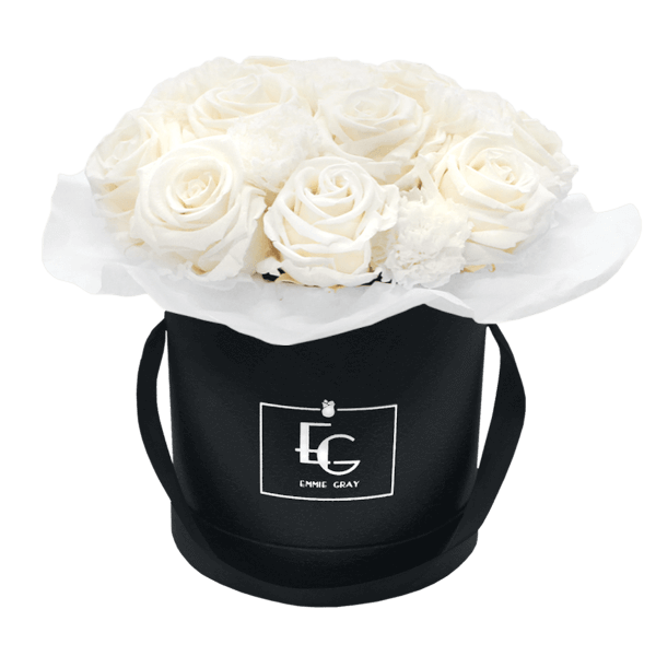 SPLENDID CARNATION INFINITY ROSEBOX | PURE WHITE | S