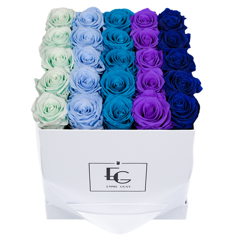 SHADES INFINITY ROSEBOX | MINTY GREEN & BABY BLUE & AQUAMARINE & VIOLET VAIN & OCEAN BLUE | M