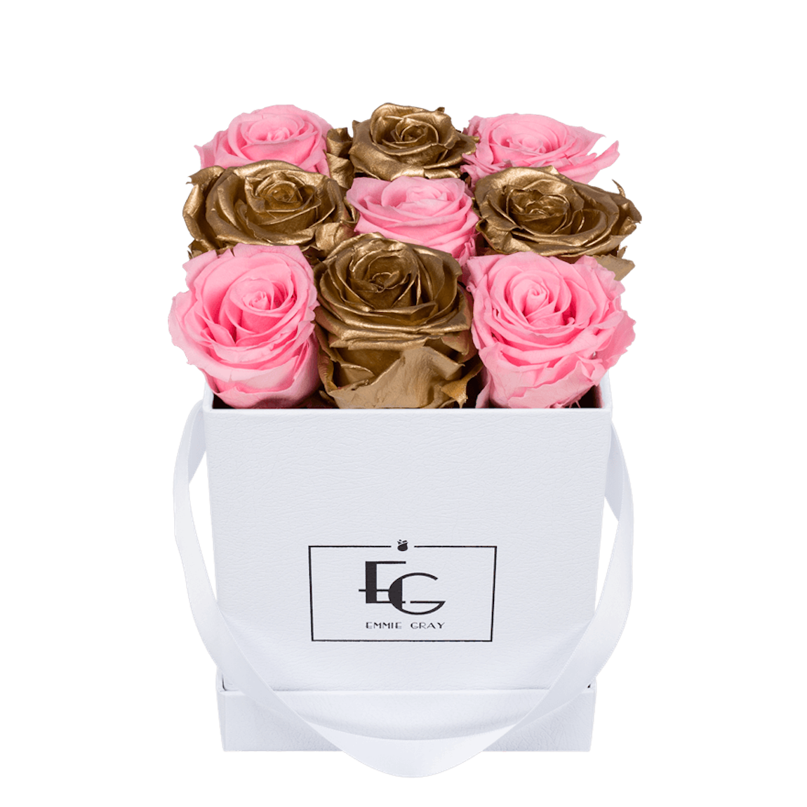 MIX INFINITY ROSEBOX | BRIDAL PINK & GOLD | S