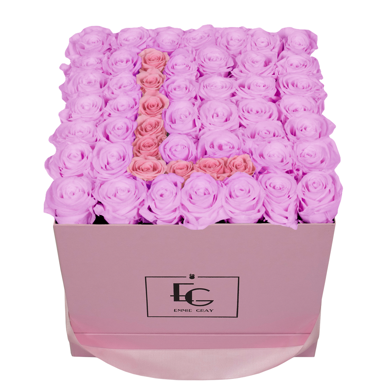 LETTER INFINITY ROSEBOX | BABY LILLI & BRIDAL PINK | L