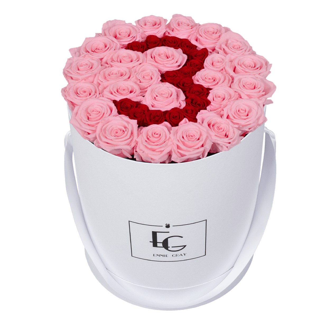 NUMBER INFINITY ROSEBOX | BRIDAL PINK & VIBRANT RED | L