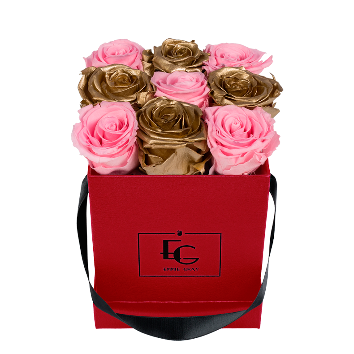 MIX INFINITY ROSEBOX | BRIDAL PINK & GOLD | S
